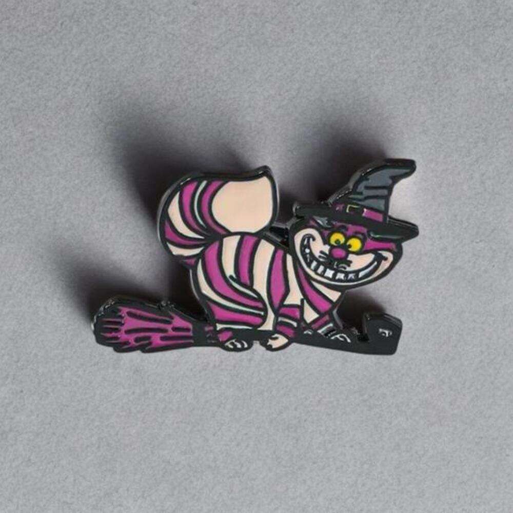 Pin - Halloween Cheshire Cat As Witch On Broomstick